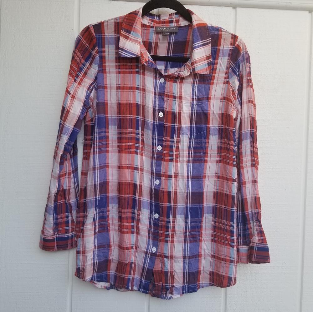 Maternity Button Down Shirt/ Size Medium - image 1